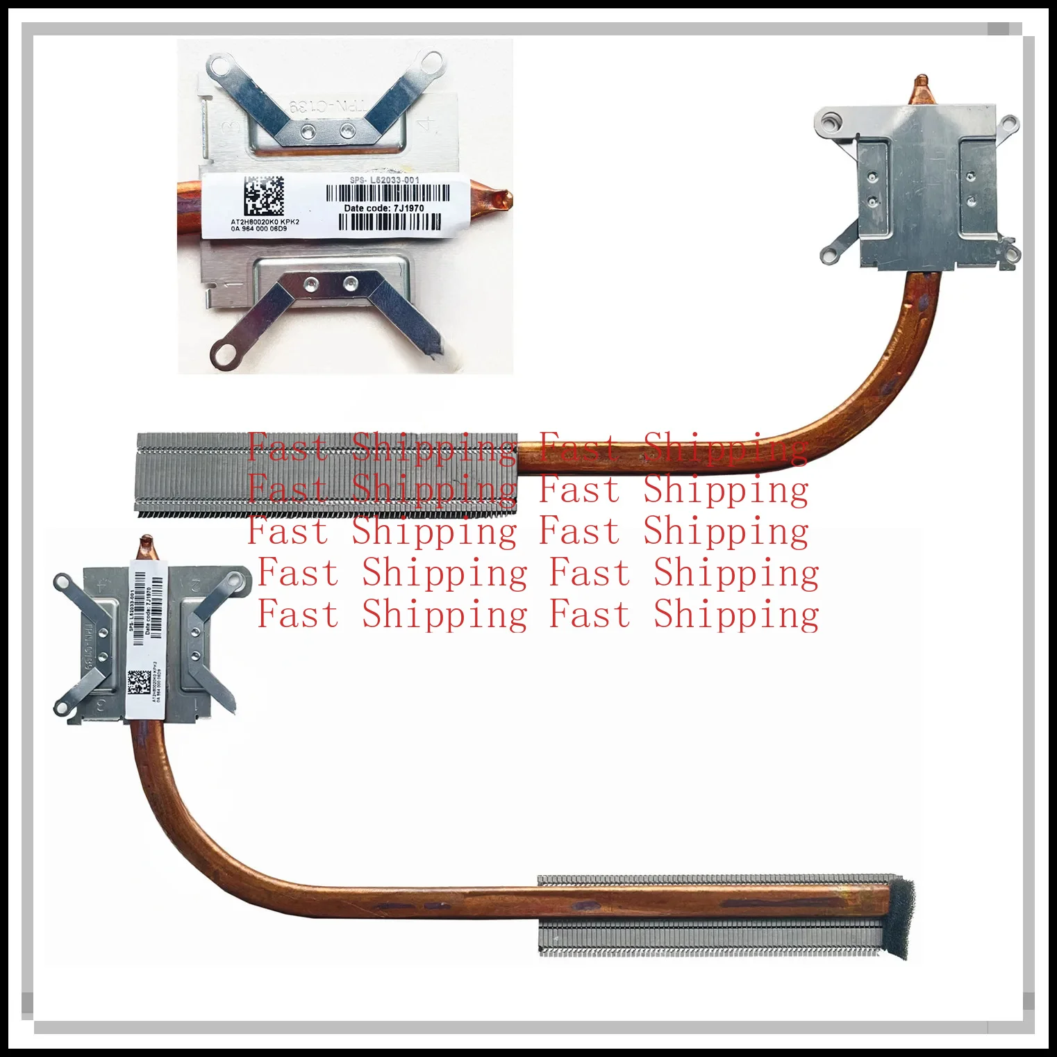 A=For HP 15-DW 15T-DW 15-GW 15S-DU 15S-DR Laptop Coolers Radiator HeatSink L52033-001 AT2H80020K0