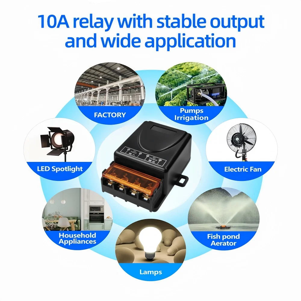 DV 12V 24V 36V 30A relè sistema di interruttori di controllo remoto Wireless trasmettitore RF 433Mhz On Off per scaldacqua lampada a soffitto a LED
