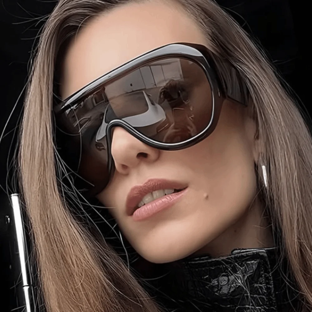 New Gradient Lenses Shield Sunglasses Shield Frame Windproof Mask Sunglasses Wrap Around Fit Gradient Sun Glasses Outdoor Sports