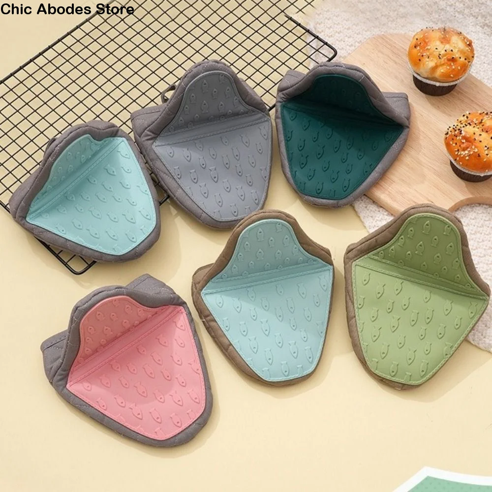 

Multi-purpose Heat Resistant Oven Gloves Non-Slip Fish Shaped Anti Scald Gloves Mini Thick Hand Clip Cooking