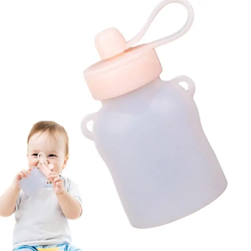 Baby Pouches Reusable Silicone Food Pouch Holder Heat Resistant Leakproof Storage Container Portable Lightweight Breastmilk Free