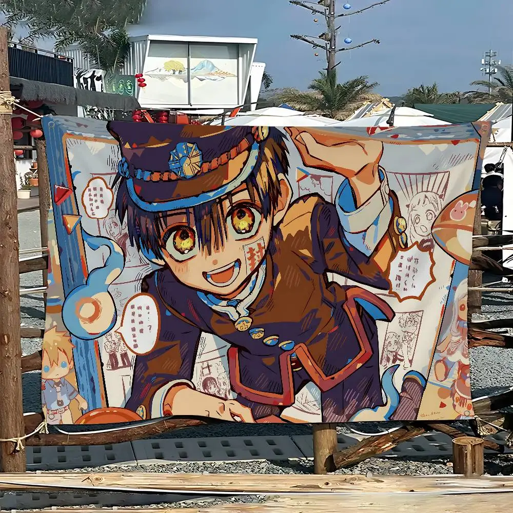 Anime Art T-Toilet Bound Hanako-kun Creative Pattern Hanging Flag Polyester Printed Banner Hand Pulled Flag