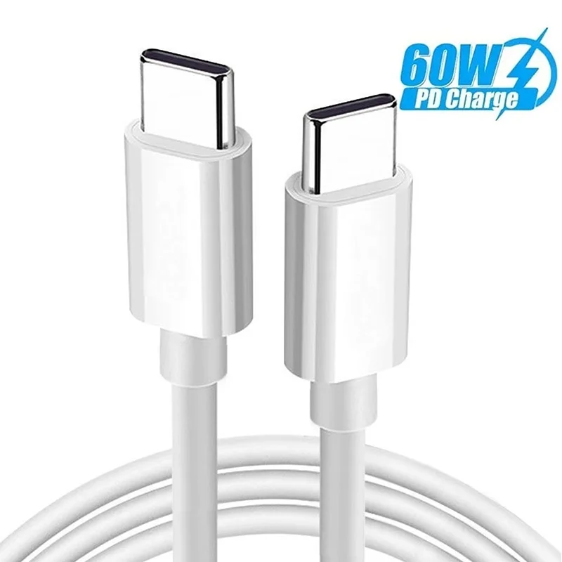 1m/1.5m/2m PD 60W USB C to USB Type C Cable Fast Charger Type C to Type C Data Cable For iPhone Huawei Xiaomi Macbook Data Line