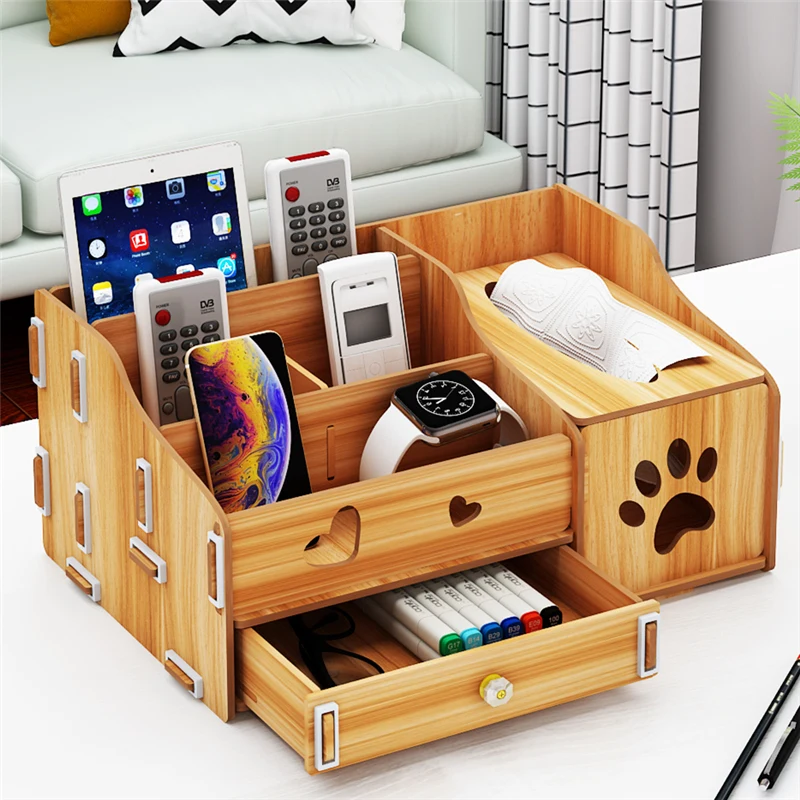 Spliced Tissue Box Home Living Room Dining Room Coffee Table Simple and Lovely Remote Control Storage Rack Home Decoration