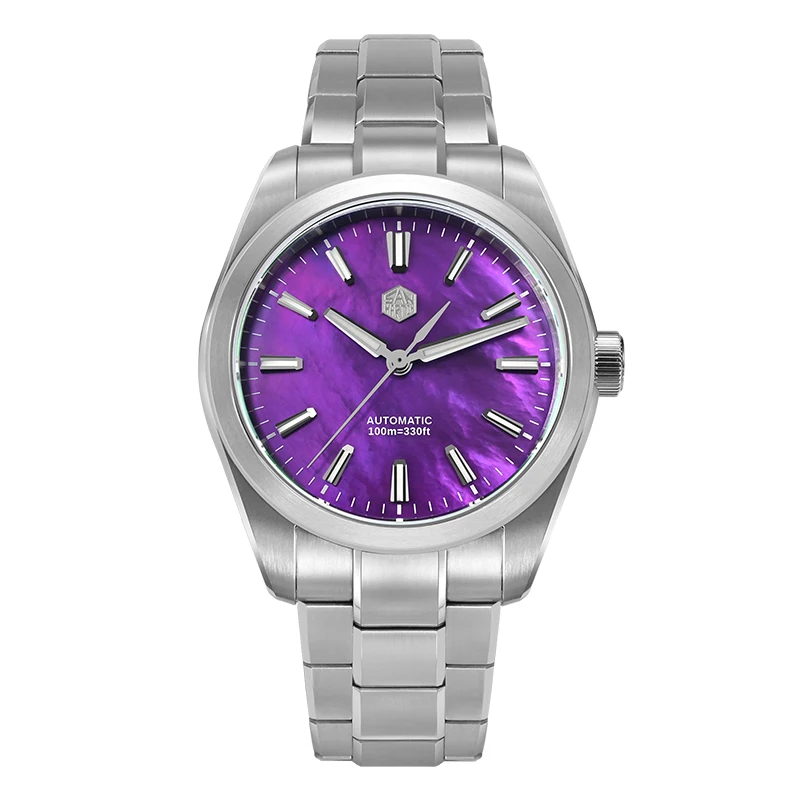 San Martin Men Automatic Watch 39mm Gada Luxury Mechanical Wristwatch MOP Dial 10ATM Waterproof Luminous Sapphire Miyota 90S5
