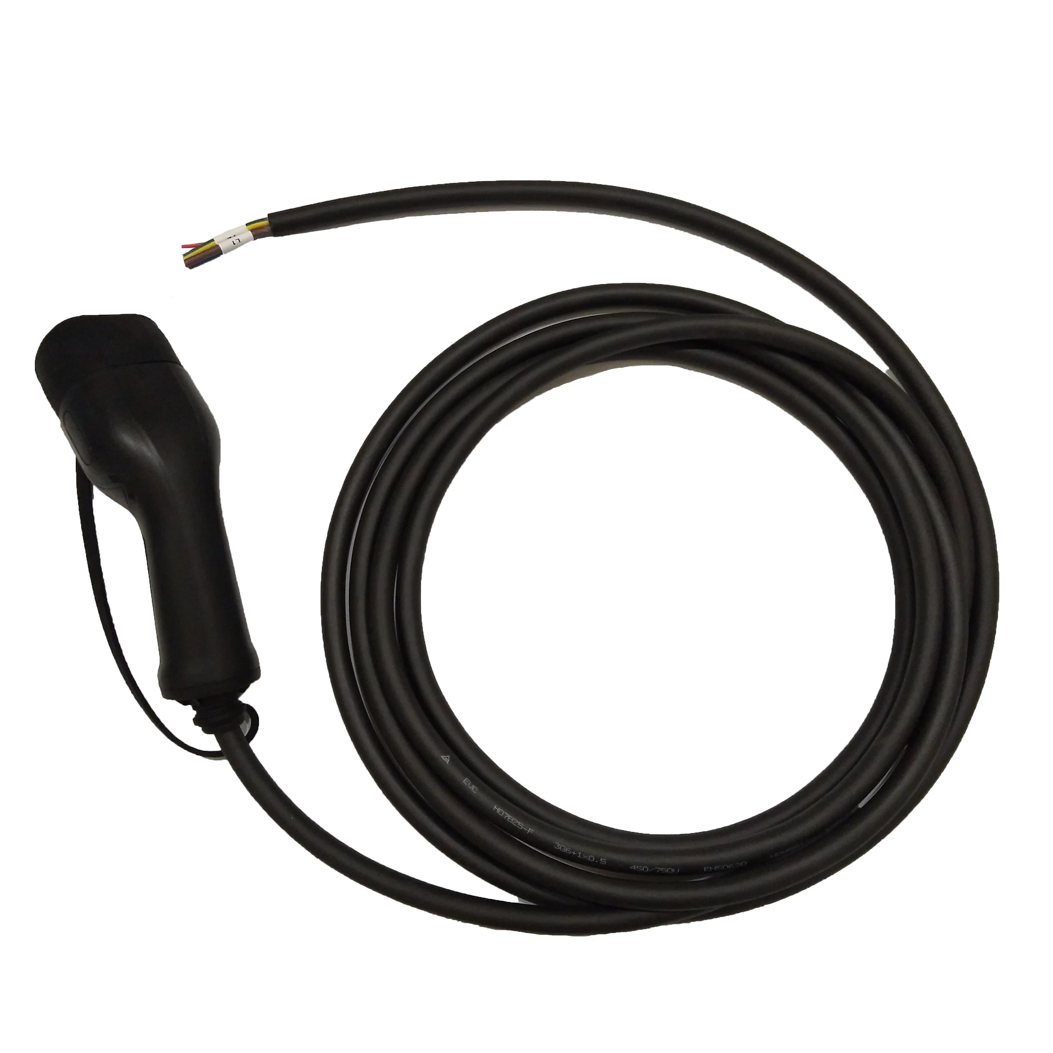 2026 TUV Certificate AC Charging Portable EV Charging Cable EU Type 32A Electric Open-ended Charging Extension Cable