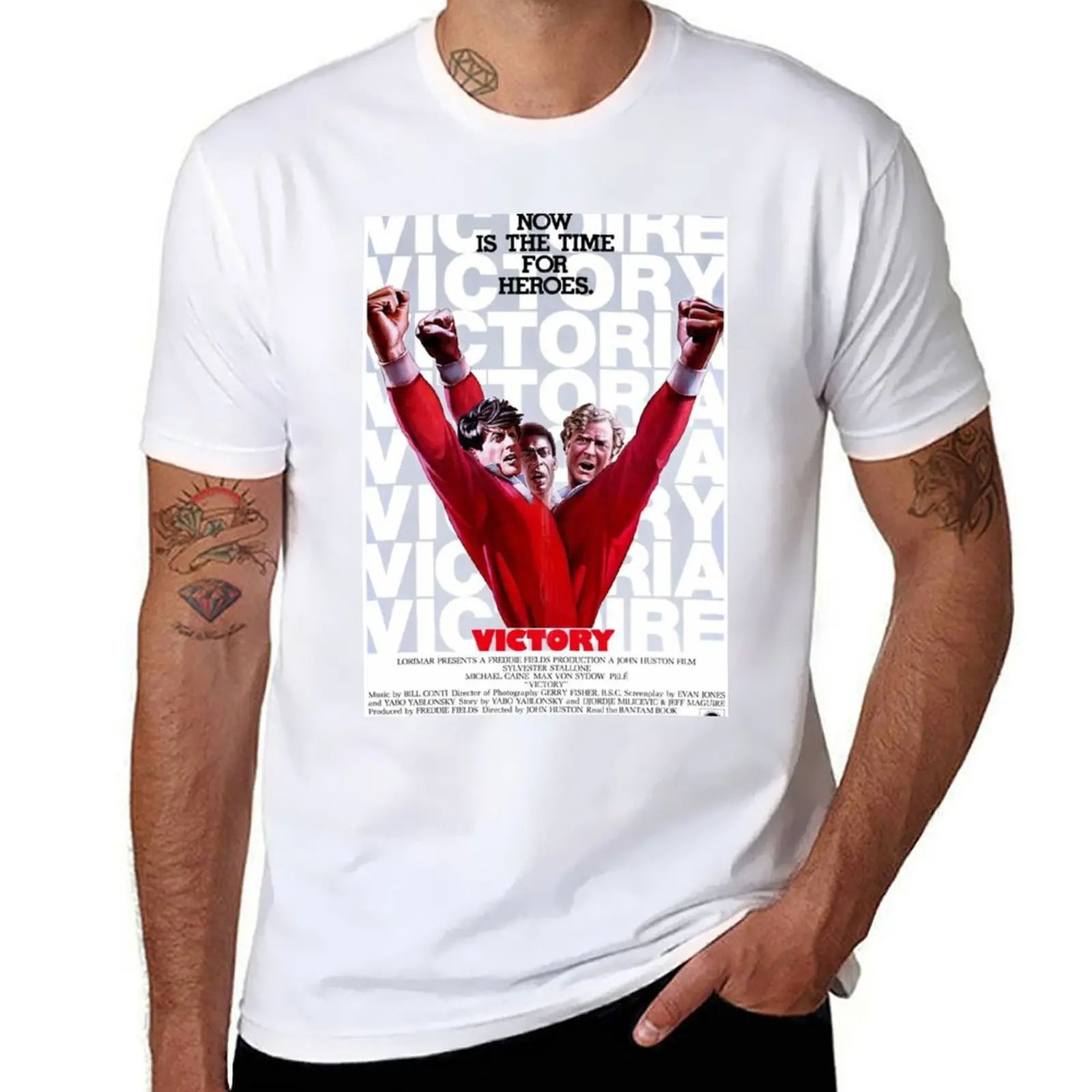 

escape to victory T-Shirt funny t shirts dark humor t shirt man cotton T-Shirt