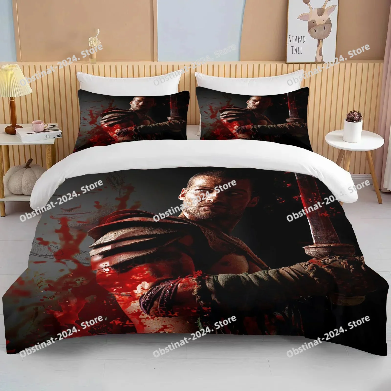 

Ancient Rome Gladiator Bedding Set Duvet Cover Warrior Warrior Single Adult Twin Full Queen Adult Household Bed Three Piece Set