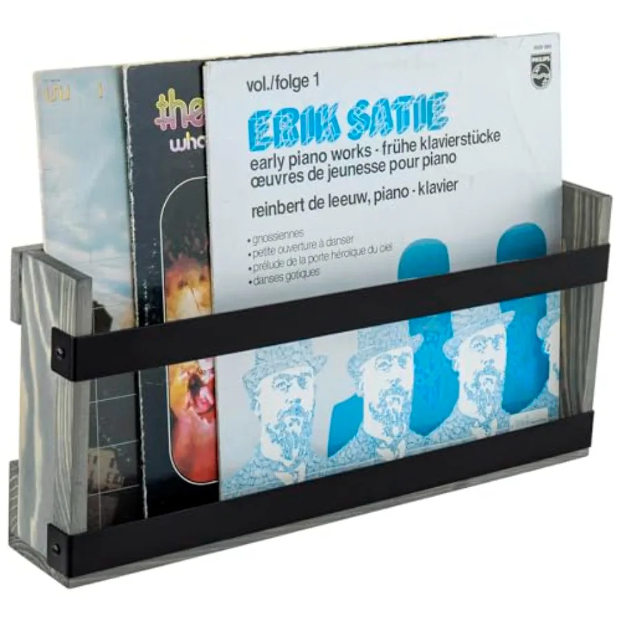 

MyGift Vintage Gray Solid Wood and Industrial Matte Black Metal Magazine Rack Wall-Mount or Freestanding Double Wide Book and M