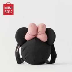 Nova minnie rosa bolinhas arco mudança bonito mini crossbody saco alças de ombro ajustáveis itens elegantes e versáteis menina