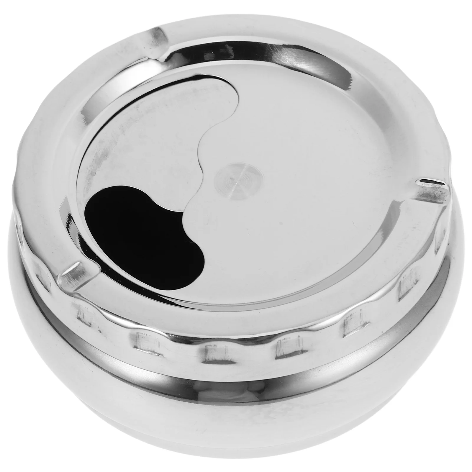 

Automatic Ash Tray 12cm Stainless Steel Decorative Indoor Outdoor Smoke Cigarette Car Home Father Gifts Ashtray Lid