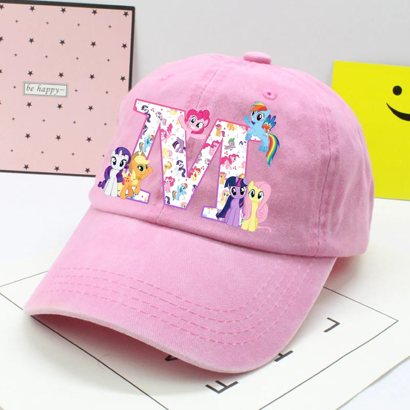 Topi Bisbol My Little Ponys Topi Matahari A-Z Huruf Unicorn Anime Wanita Hadiah Tutup Kepala Retro Dewasa Sunbonnet Perjalanan Olahraga Luar Ruangan Baru