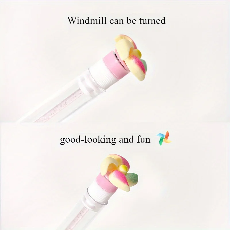 فرشاة حواجب على شكل طاحونة هوائية، رأس حلزوني قابل للانحناء، محمول في عبوة أنبوبية فردية #5