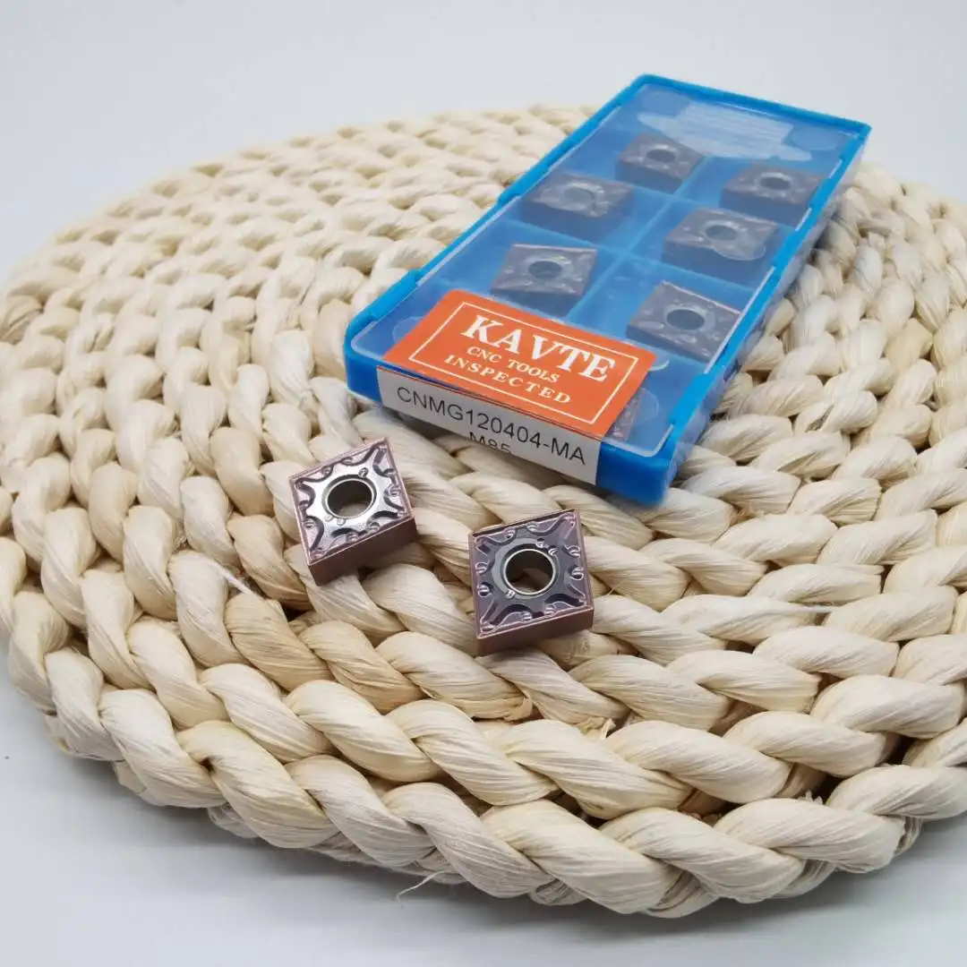 KAVTE เม็ดมีดคาร์ไบด์ SNMG 120404   MA SNMG 120408 -MA เครื่องมือกลึงเครื่องตัดภายนอกเครื่องมือกลึงโลหะ SNMG 120408 -เครื่อง CNC MS