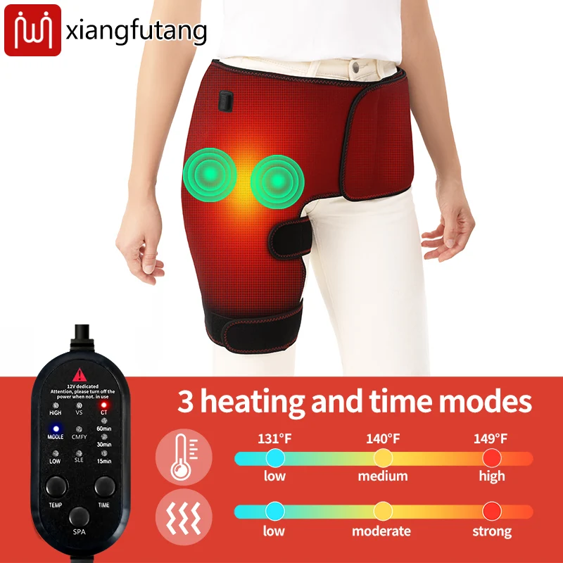 Heated Massage Waist Hip Support Brace Heating Support Pain Relief Hot Compress Waist Thigh Buttock Muscle Relaxation view 3