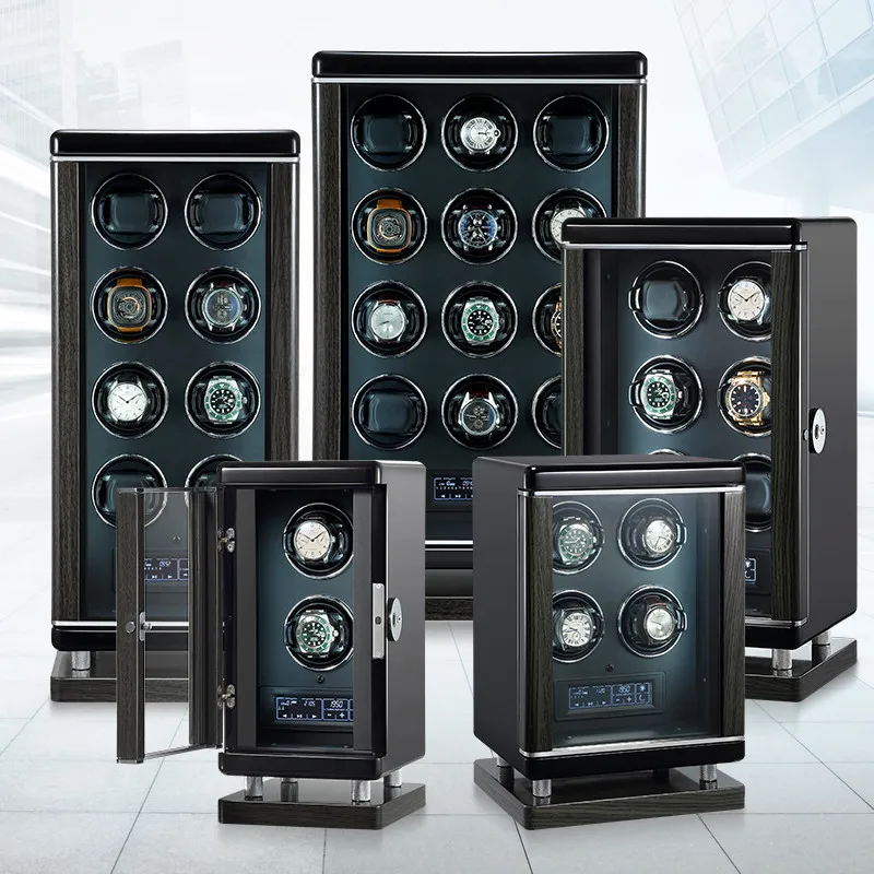 Luxury watch winder with multiple positions, strap lighting, home watch storage box, suitable for brands like Rolex