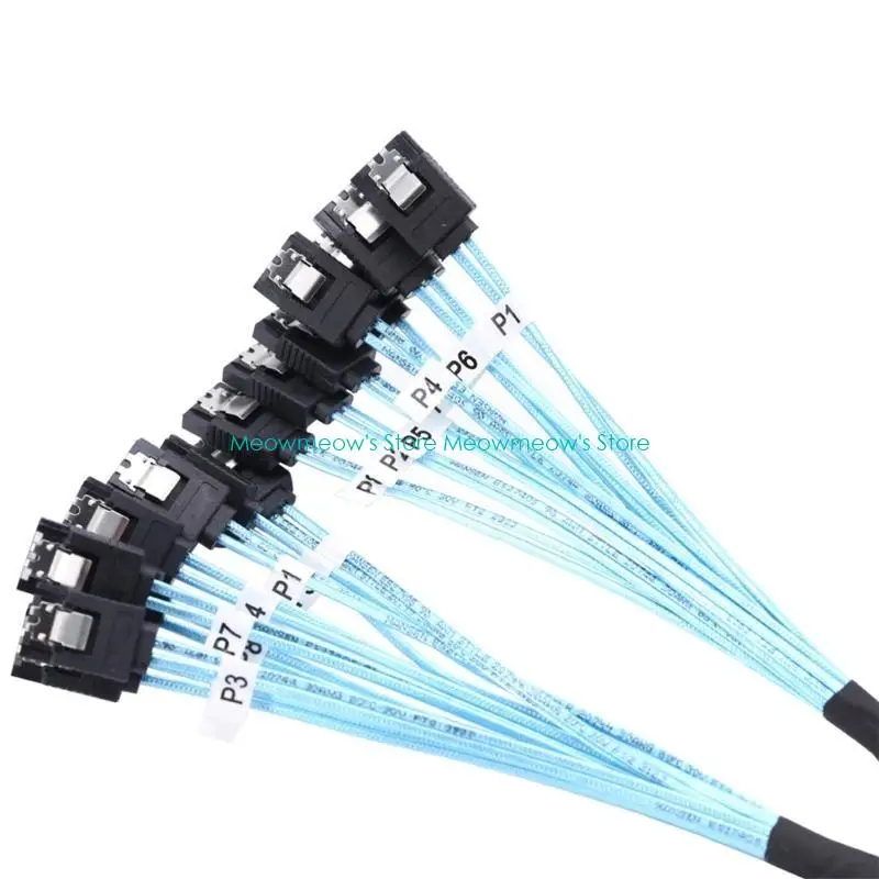 W91A 8pieces Satasas Cable Sataiii Connection للقيادة الداخلية والخوادم
