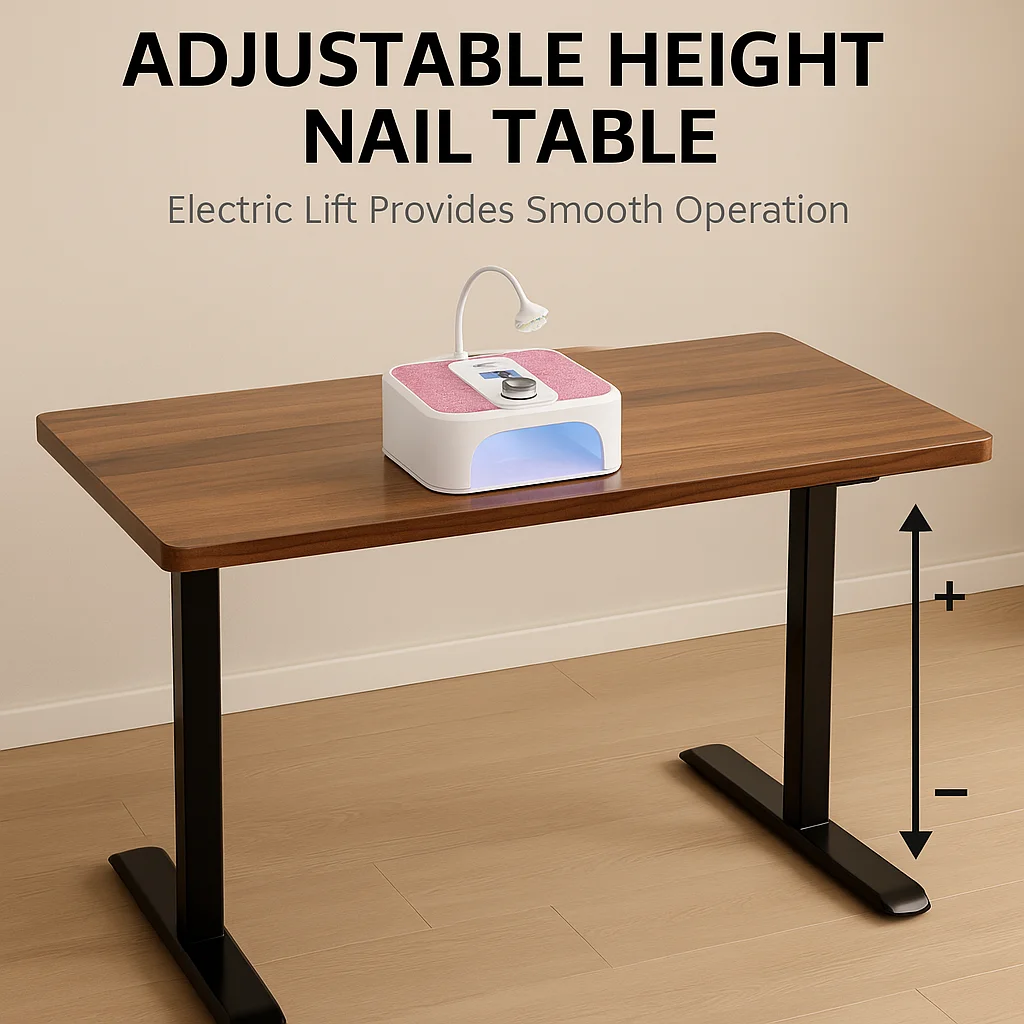 Electric Acrylic Nail Art Table Height Adjustable Desk Single/Double Motor Smart Legs Computer Gaming Home Office Workbench