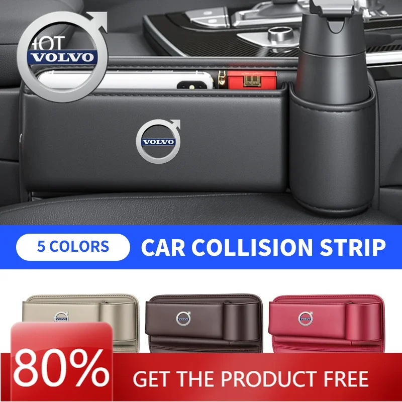 

Emblems 2026 New For Volvo multifunctional console side storage box car interior storage bag For Volvo C40 V60 V40 XC90 S60 C30