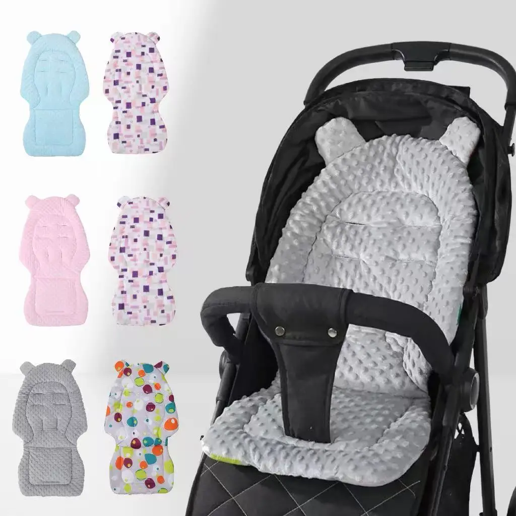 

Подушка для сиденья детской коляски, хлопковая двусторонняя подушка для сиденья для младенцев, толстая теплая универсальная детская тележка, матрас, коврик, аксессуары для колясок