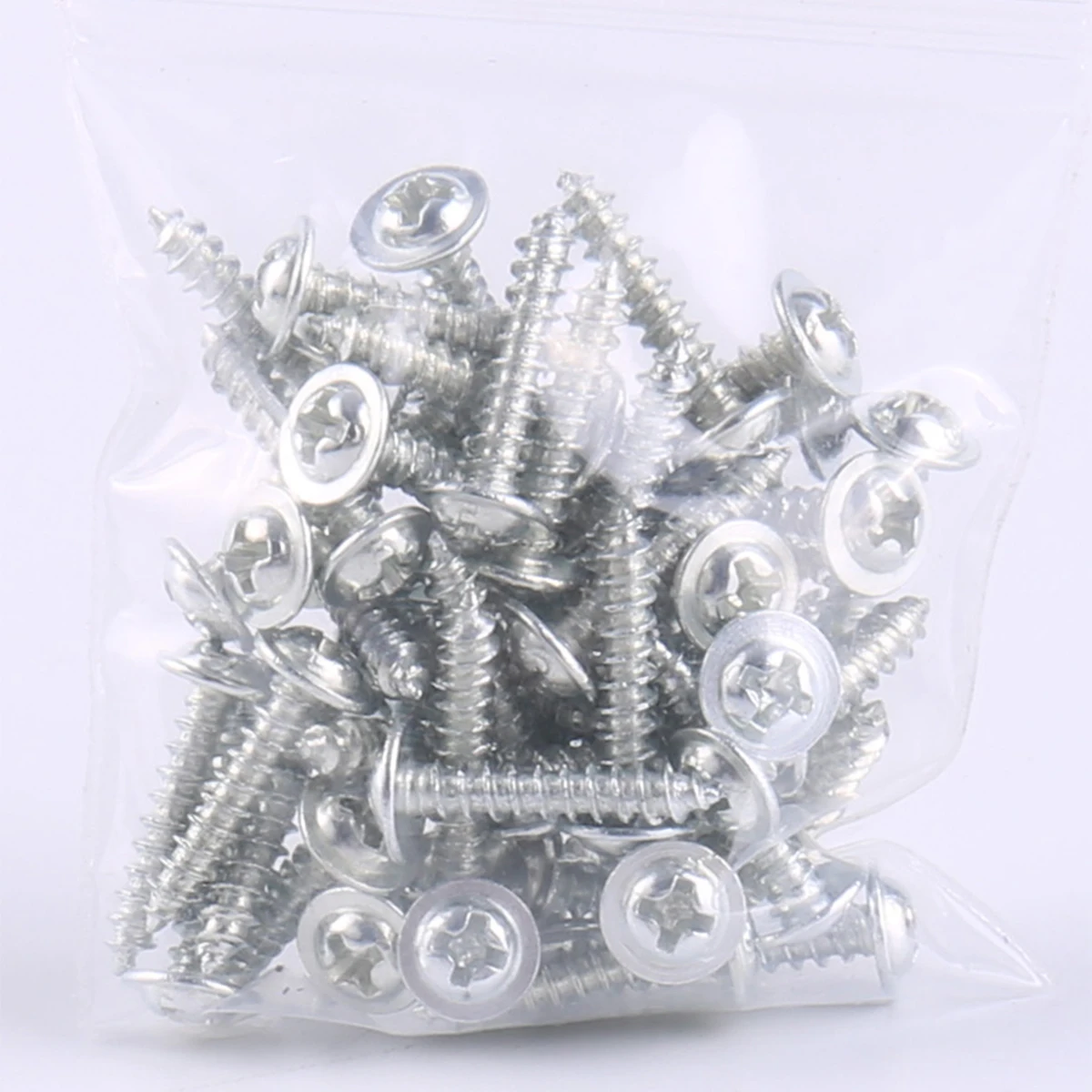 50pcs 100pcs servo csavarok M2.5 mmes X 12mm Kellemetlenség self-tapping w/ Csavaralátét Én Csapolás servo csavaros számára FUTABA JR HITEC MKS servo