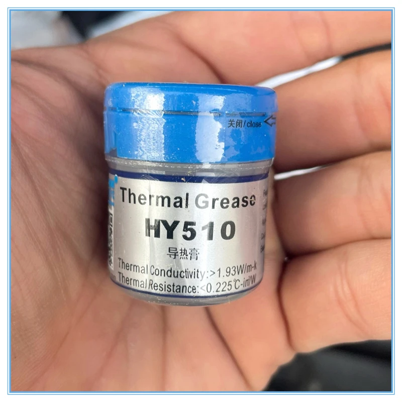 معجون حراري رمادي HY510 10 جرام 3.0 وات/م·K درجة احترافية لوحدة المعالجة المركزية/وحدة معالجة الرسومات/مجموعة شرائح وتبريد الكمبيوتر المحمول LED |   تتضمن مكشطة |   بنفايات