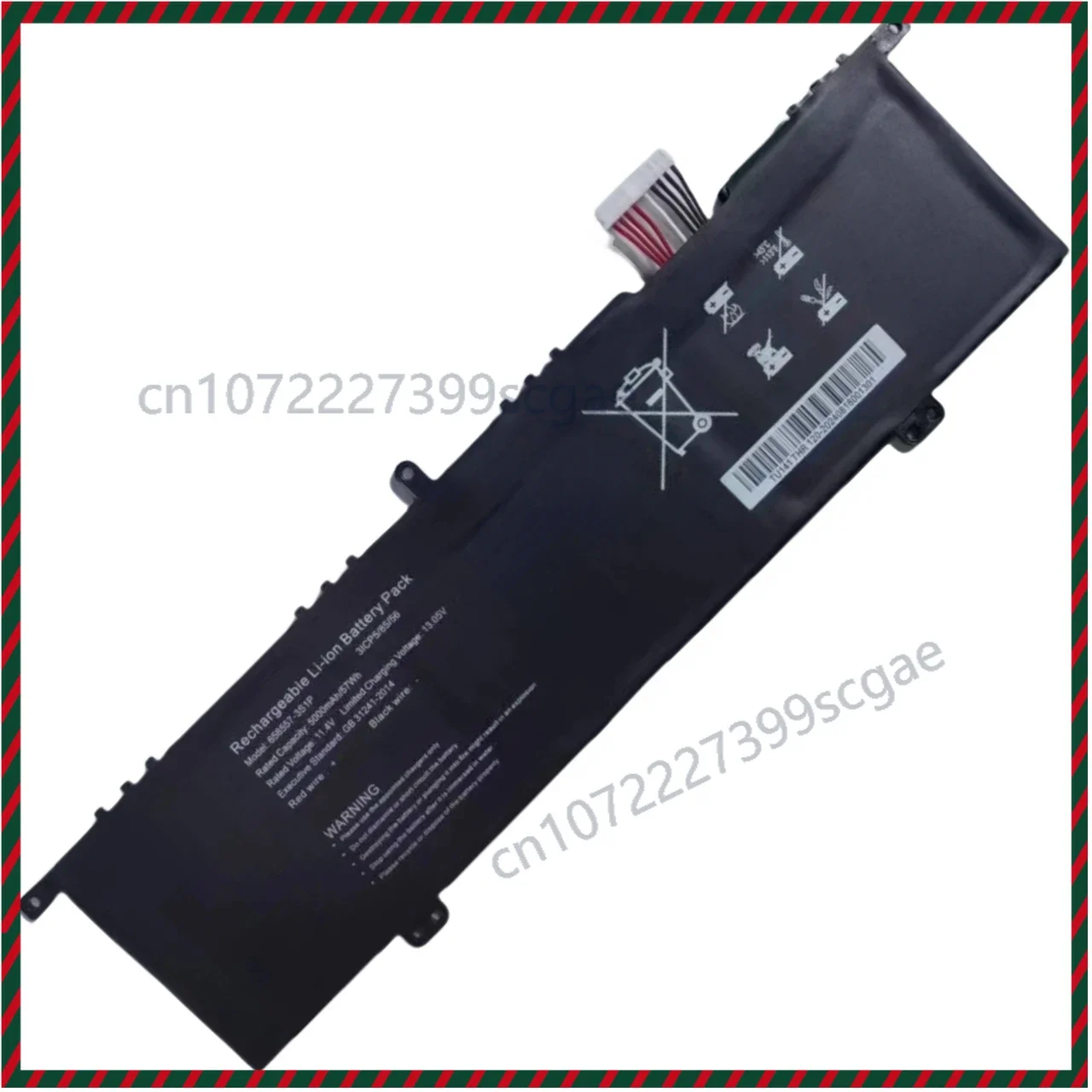 658557-3S1P U658557PV-3S1P 11.4V 57Wh 5000mAh Laptop Battery 10-pin 9-wire For Acer Swift N23J5 AL14-72-7GU2 TU141THR120