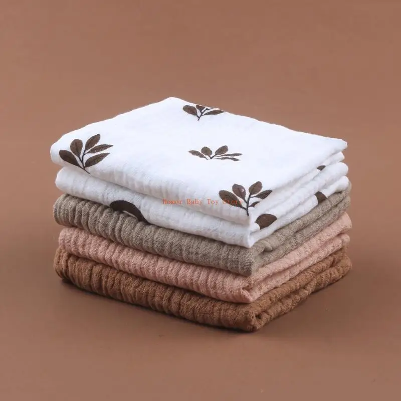 

J0PF 5Pieces Baby Towel for Washing Face Fast-Dry Wash Cloths Breathable Saliva-Towel