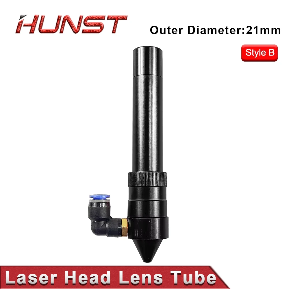 HUNST Testa Laser CO2 Tubo Lente Diametro Esterno 21mm + Ugello Aria per Lente Dia.20 FL 50.8/63.5mm per Macchina da Taglio Laser CO2