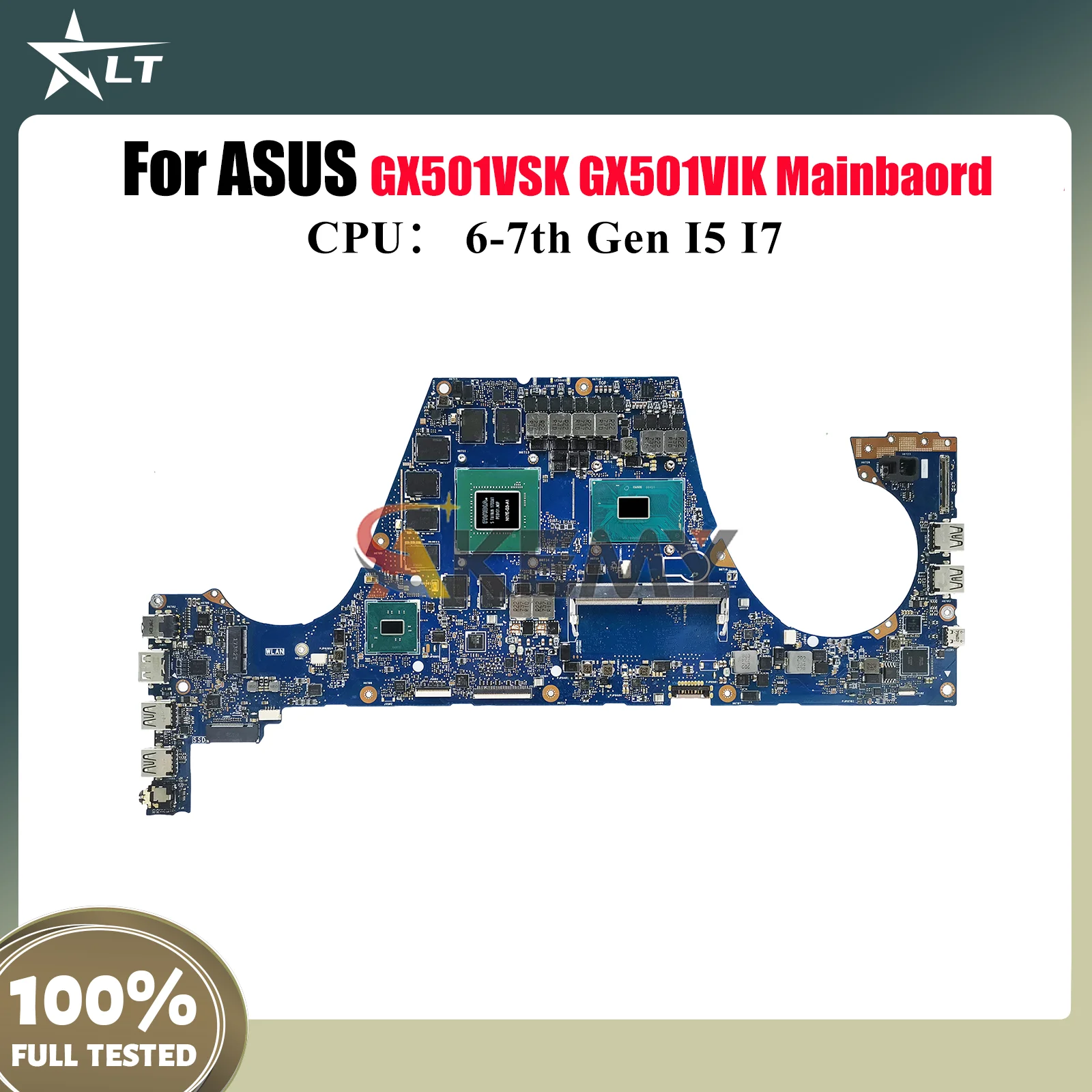 

GX501VIK Laptop Motherboard For ASUS ROG Zephyrus GX501V GX501VIK GX501VSK Notebook Mainboard With I5 I7 CPU 100% tests OK stk