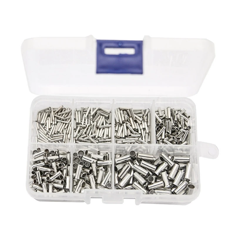 600pcs Wire Connectors set 0.5-6.0mm² Cable Connectors set Metal Cable End Ferrules Set with Box for Wire Connection Dropship