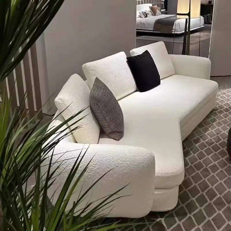 أرائك غرفة المعيشة الضيقة الرخيصة أرائك غرفة المعيشة الجلدية اليابانية الحديثة العتيقة أرائك غرفة المعيشة المنحنية الاسكندنافية أثاث Wohnzimmer المنزل