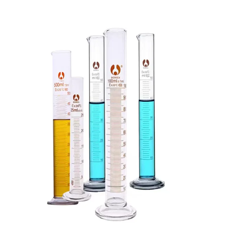 5/10/20/25/50/100/250/500/1000/2000ml Lab Lead-free Glass Graduated Measuring Cylinder
