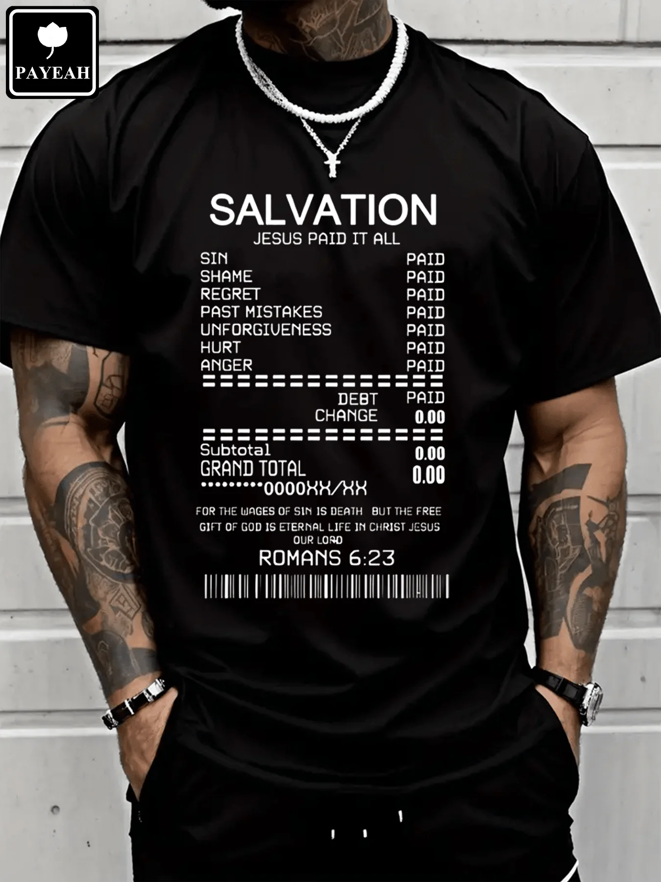 

Christian Tee T-Shirt 100% Heavy Cotton Casual Solid Color Round Neck