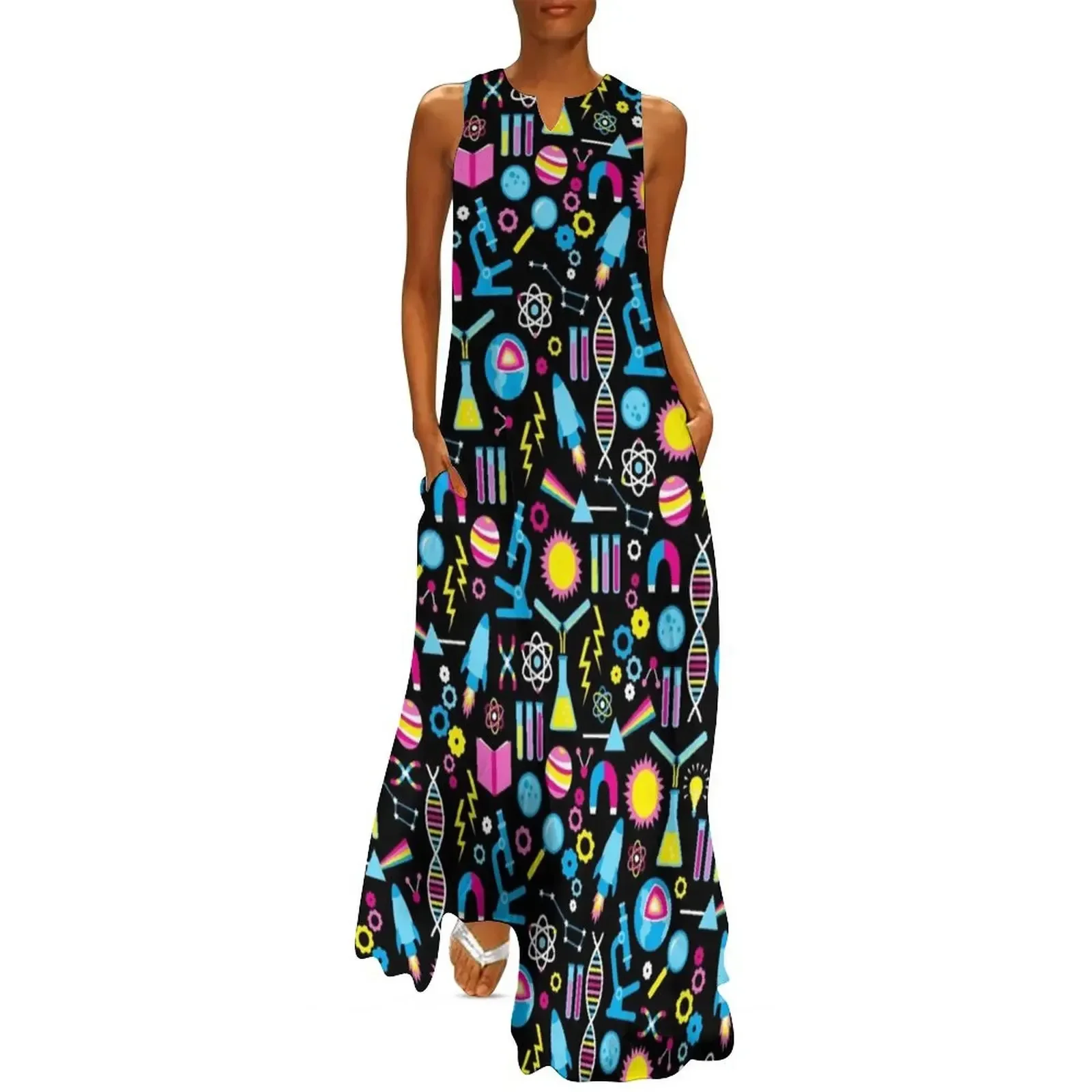 

Science Studies Long Dress Women's long dress dress women elegant luxury african dresses for woman clothes for woman