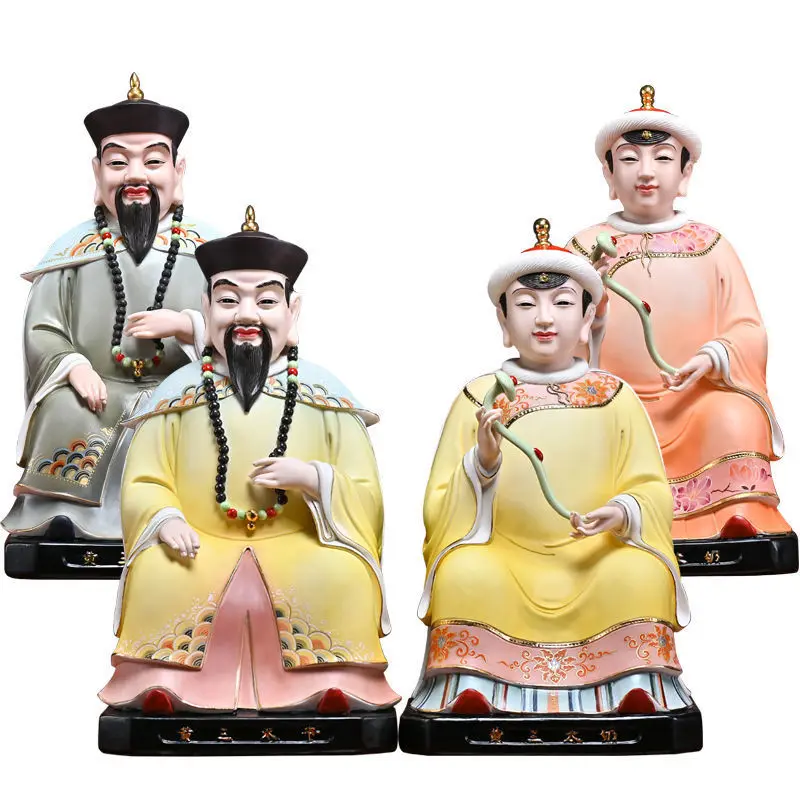 Ceramic painted four major family statues in Northeast China