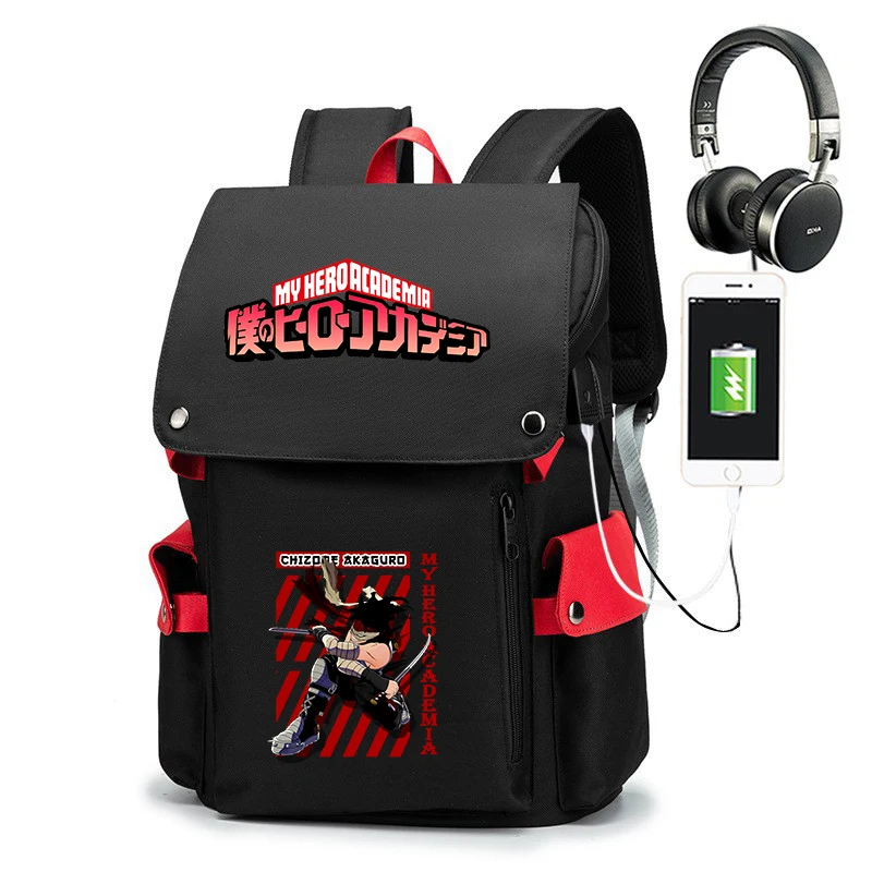 

Школьный рюкзак My Hero Academia Akaguro Graphic для мальчиков, вместительный дорожный рюкзак для ежедневного использования