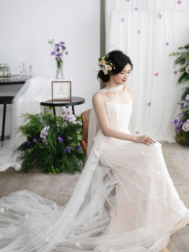 

Новинка 2025: Легкое свадебное платье-русалка для женщин, маленького размера, для помолвки и церемоний, с юбкой