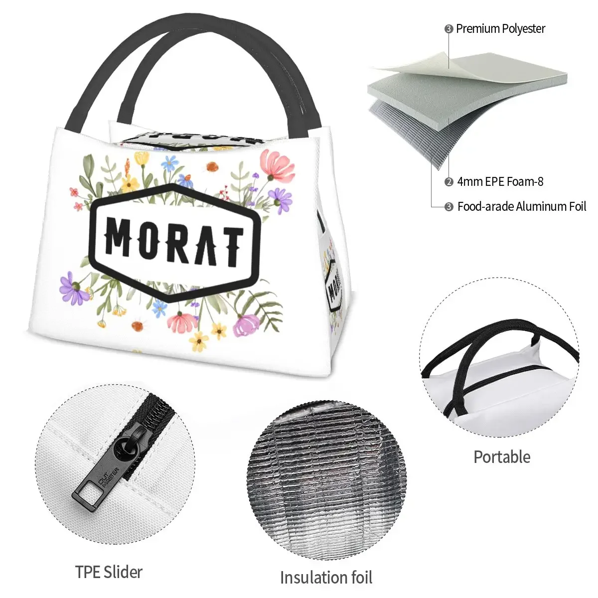 Morat Pop Band Tour Music Insulated Lunch Bag for School Bento Storage Food Boxes  Cooler Thermal Lunch Box Tote