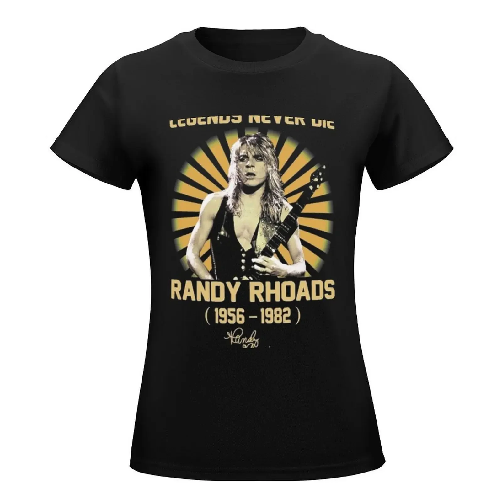 Randy Rhoads 1956-1982 T-Shirt tops kawaii clothes funny summer clothes for Women