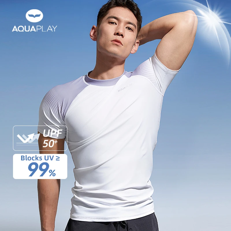 

AquaPlay Men Wetsuit Fashion Surfing Swimwear Rash Guard Quick Dry Swimwear Beach Outdoor Fitness