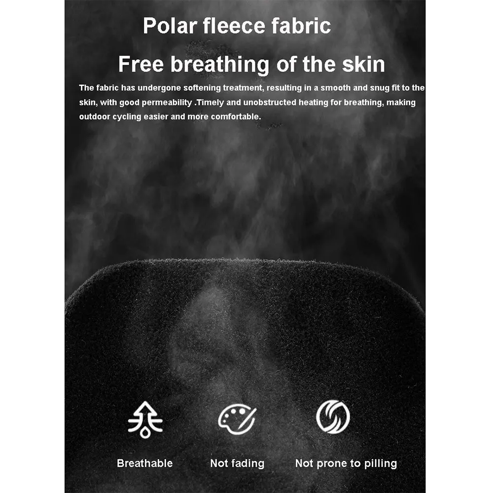 قناع شتوي دافئ بالاكلافا للدراجات النارية نصف وجه قناع مقاوم للرياح من الصوف لركوب الدراجات وشاح رياضي للتزلج والدراجات الجري #6