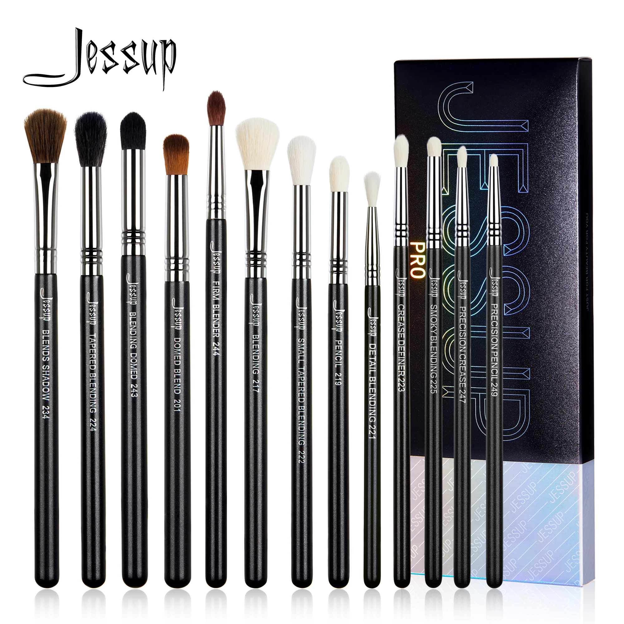 Jessup Eye Brushes set,Professional Blending Brush Eye Makeup brushes Synthetic Precision Blends Shadow Crease T338