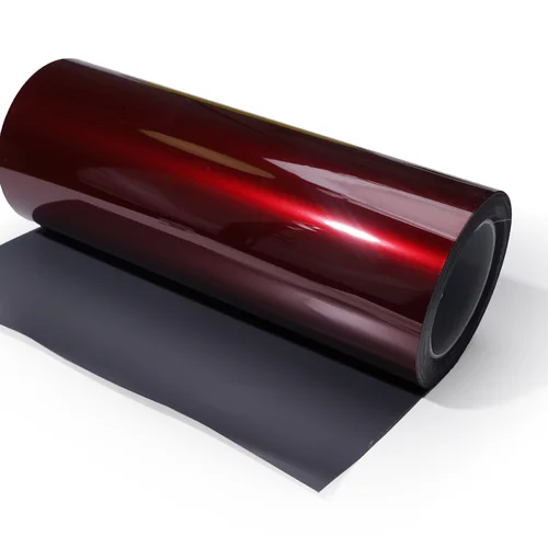 Imagen 2 del producto Película de vinilo para revestimiento de motocicleta, lámina de envoltura de coche impermeable de PET roja sangre de dragón metálico líquido de alto brillo con liberación de aire