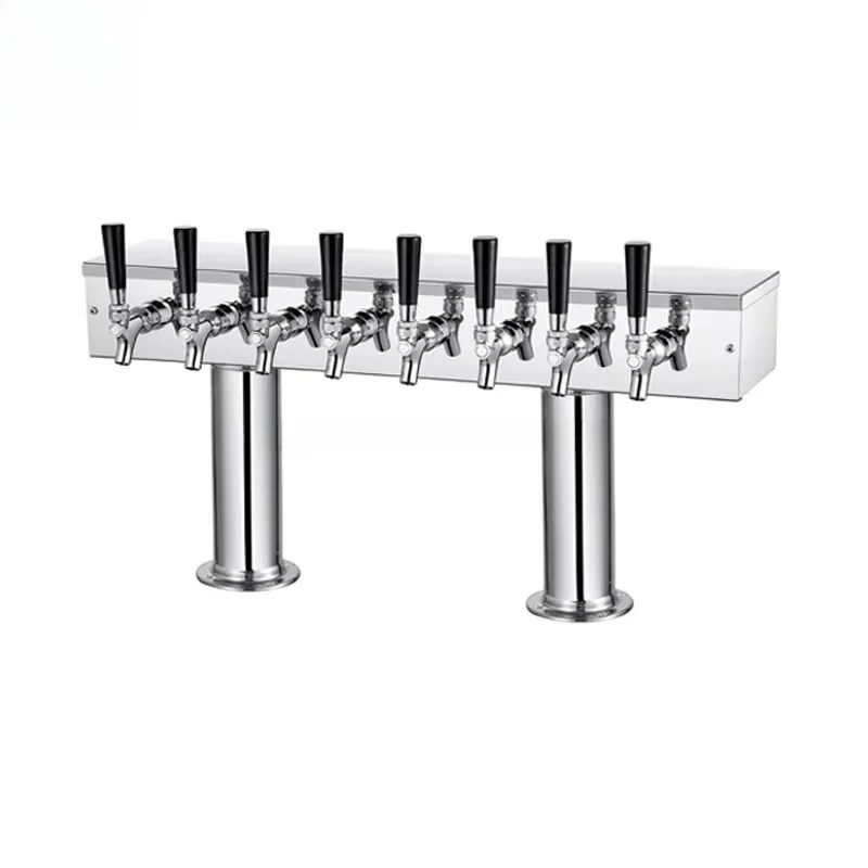 Stainless Steel  Square Shape Ten Way T Style Beer Tower for Beer Cooler or Homebrew