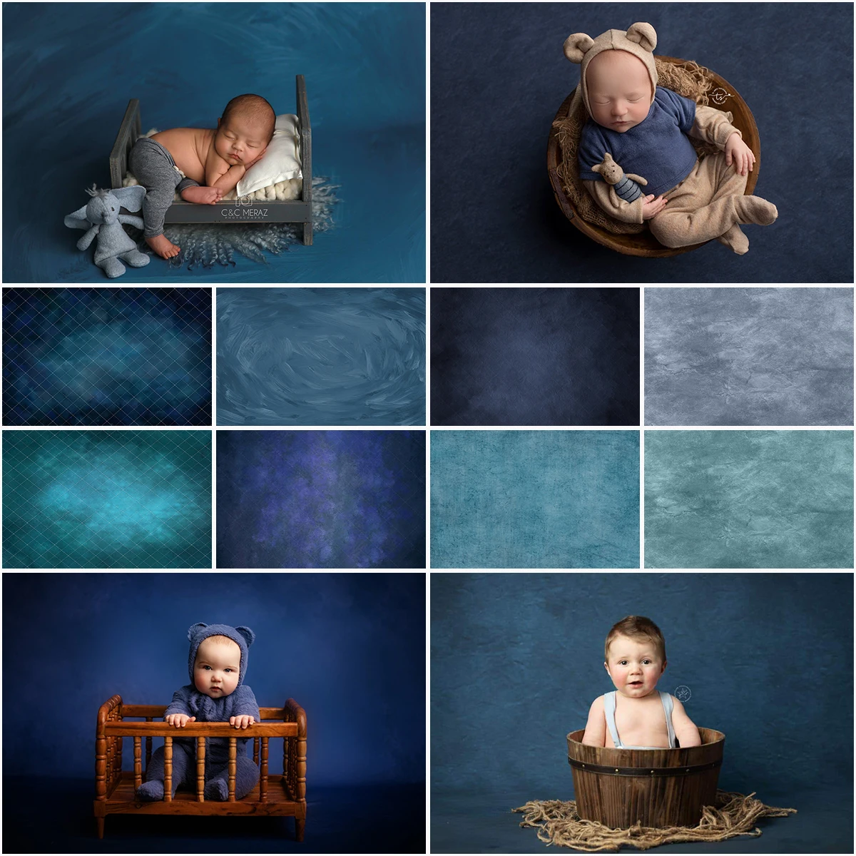 

Dark Blue Abstract Texture Backdrop Newborn Baby Kids Portrait Photography Child Birthday Adult Backgrounds Photo Studio Props