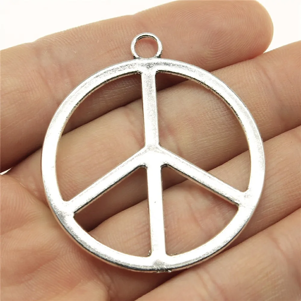 4pcs Peace Sign Charms Pendants for Jewelry Making