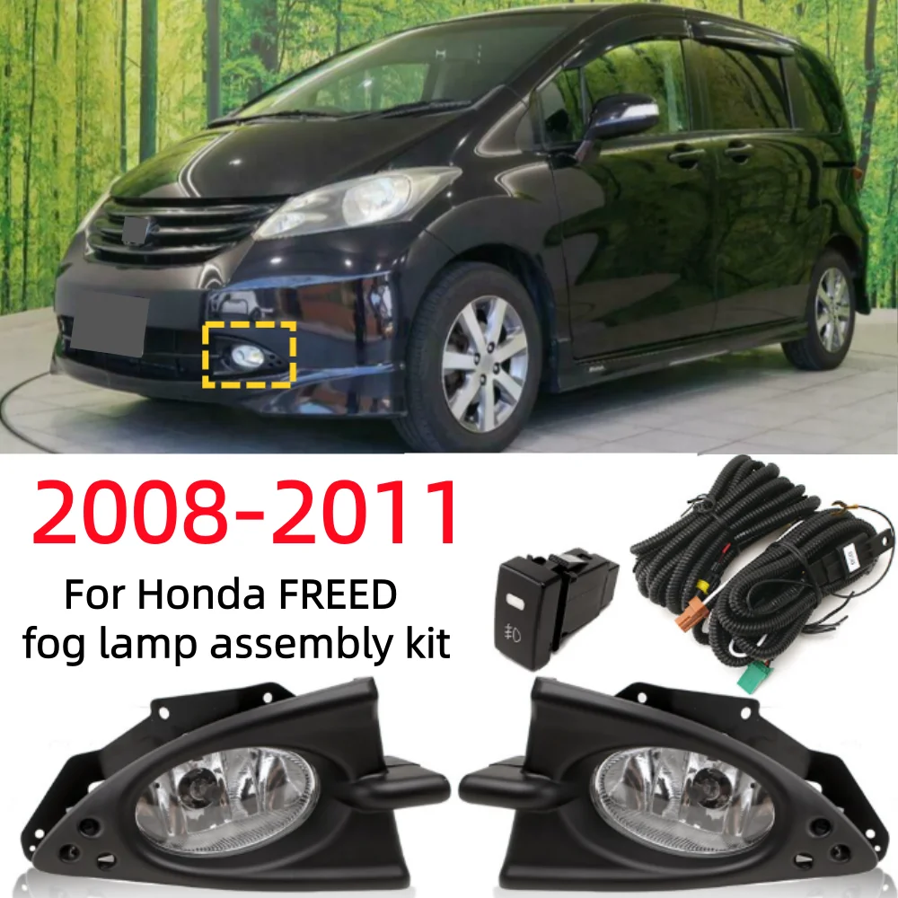 

For Honda FREED 2008-2011 Car Front Bumper Halogen Fog Lamp Assembly Kit