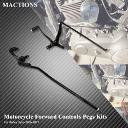Motorcycle Forward Control Kits Pegs Levers Linkages Set For Harley Dyna Low Rider FXDL Fat Bob FXFBS Super Glide FXDC 2006-2017