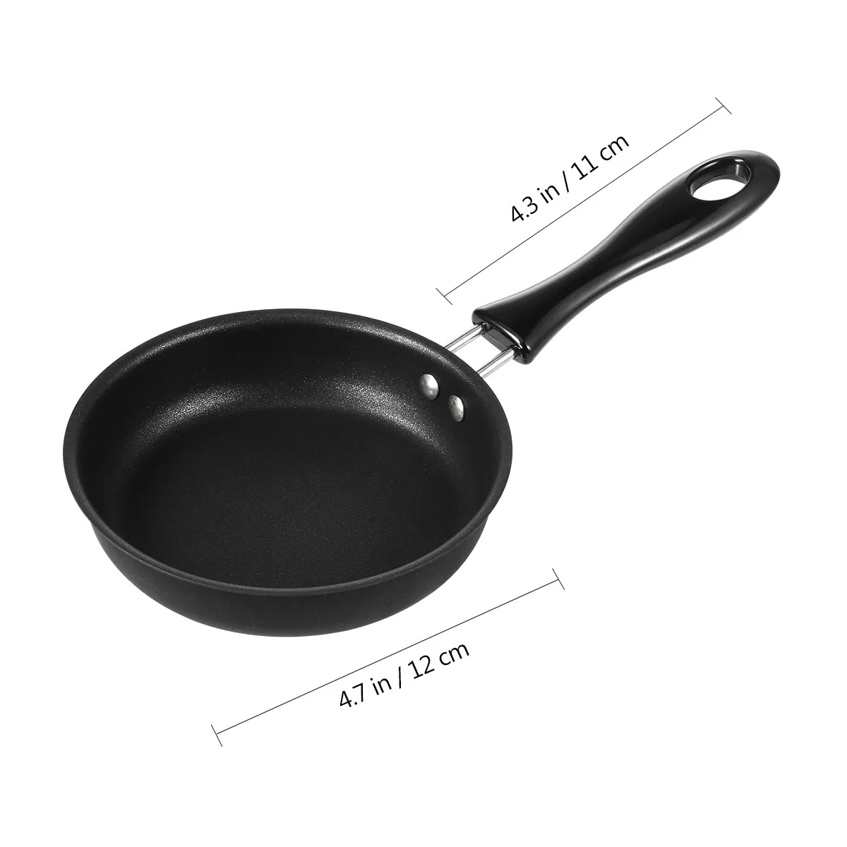 1Pcs Mini Non-Stick Frying Pan 12Cm Novelty Egg Omelette Pancake Cooker Induction Gas Suitable for Breakfast Bed Outdoor Bbq